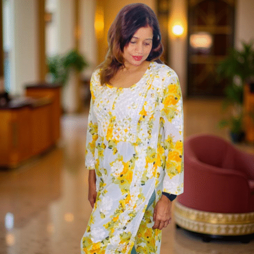 Mul Mul Printed Kurti