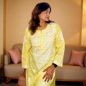 Brasso Cotton Kurti Yellow