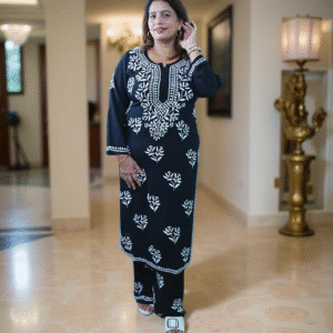Rayon Chikankari Kurta Set