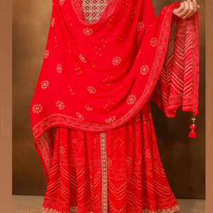 Red Anarkali