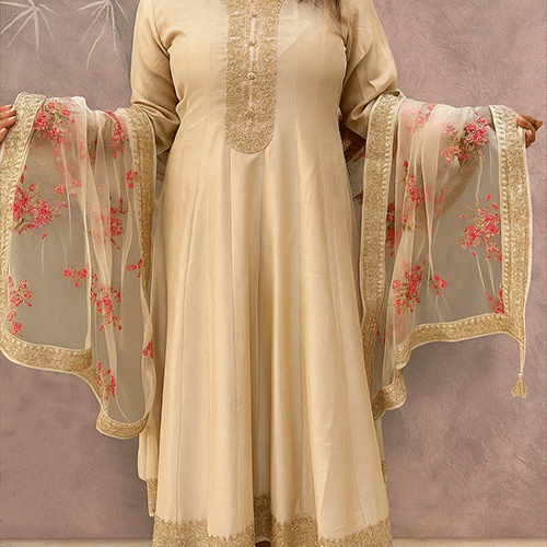 White Anarkali