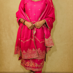 Pink Round Neck Kurta Set