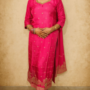 Pink Round Neck Kurta Set