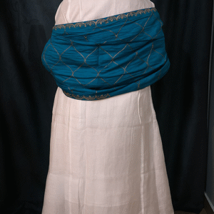 Blue White Anarkali