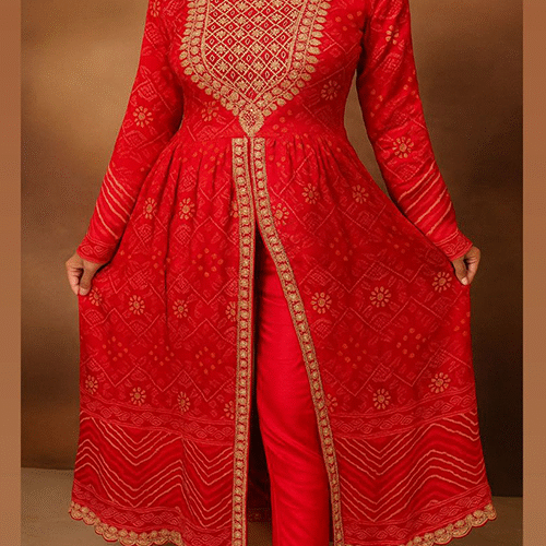 Red Anarkali