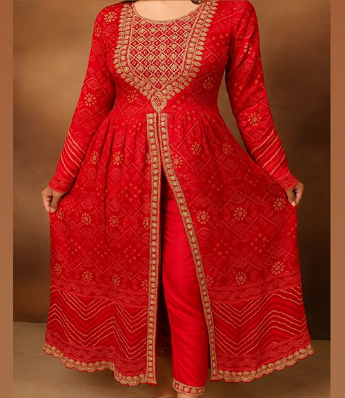Red Anarkali